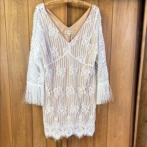 Idyllwind White Lace Mini Dress